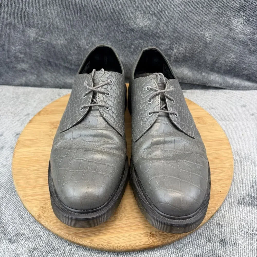 Dr. Martens Alligator Oxford Shoe Mens Size 11 Gray Leather Casual Sneaker 10078